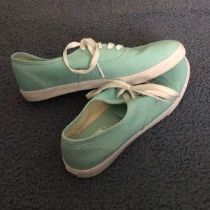 Teal blue vans